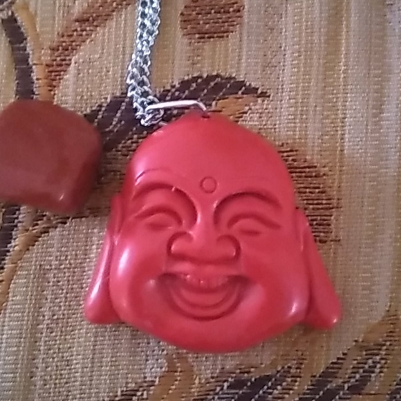 - 🏮- lucky Buddha carved red cinnabar stone healing Luck abundance tortois… - Picture 5 of 11